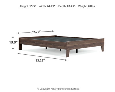 Calverson Queen Platform Bed, Mocha, large