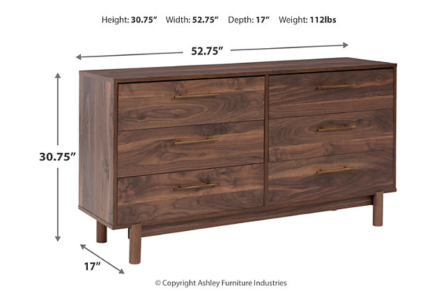 Calverson 6 Drawer Youth Dresser Ashley, How To Put Drawers Back In Ashley Dresser
