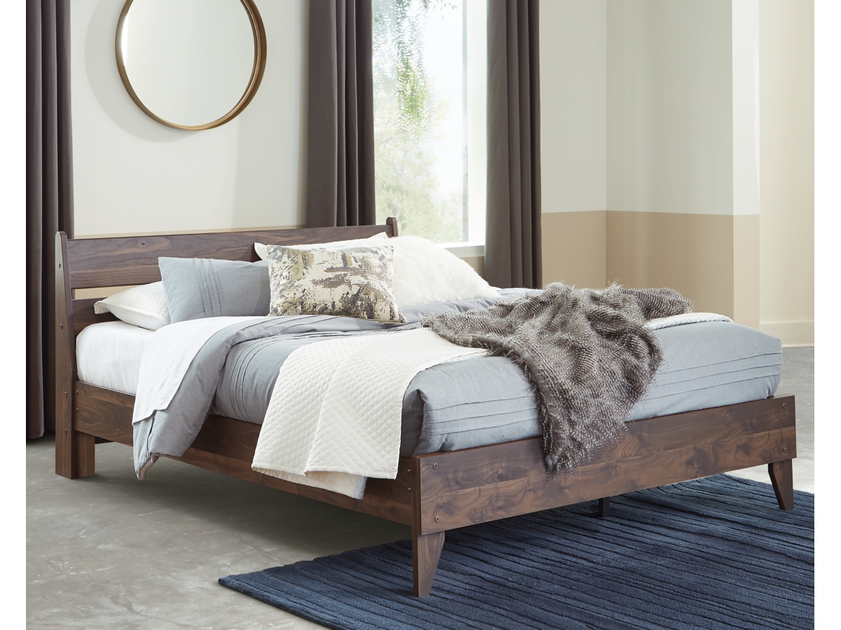 Platform bed frame queen ashley deals furniture