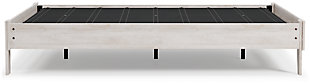 Give provincial a new meaning with the chic look of the Shawburn platform bed. The whitewash distressed finish keeps this piece light and fresh, as does its minimalist aesthetic. platform bed (does not include headboard) | Made of engineered wood and decorative laminate | Whitewash replicated worn through paint | Bed does not require additional foundation/box spring | Mattress available, sold separately | Assembly required | Estimated Assembly Time: 30 Minutes