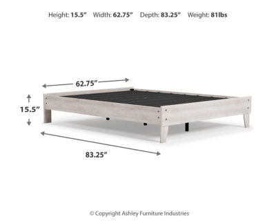 Shawburn Queen Platform Bed, Whitewash, large