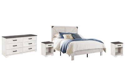 Shawburn Queen Platform Bed With Dresser And 2 Nightstands Ashley Furniture Homestore
