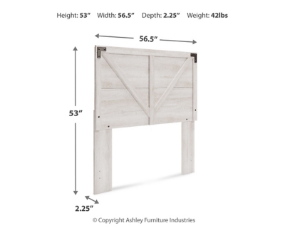 Shawburn Full Crossbuck Panel Headboard, Whitewash, large