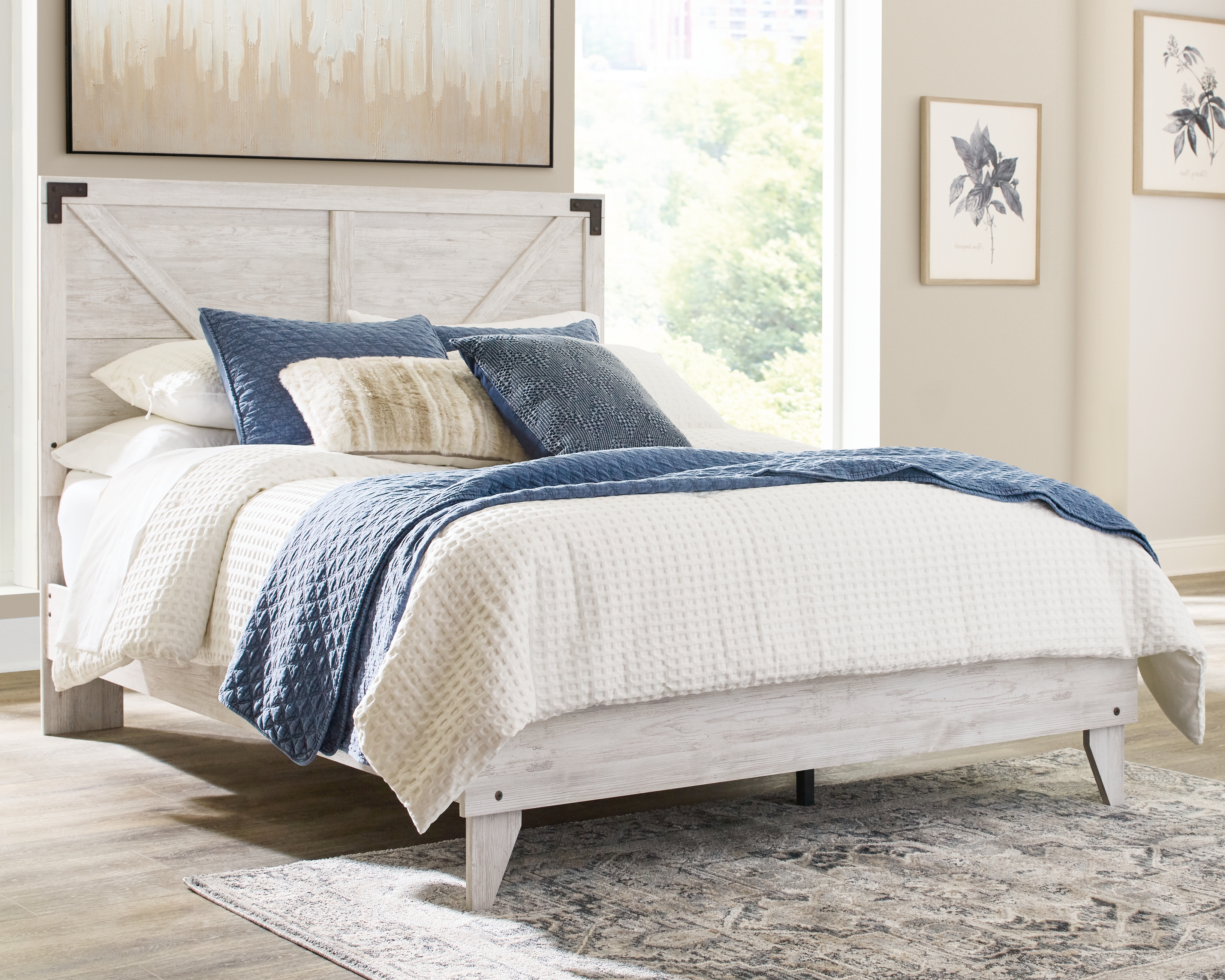 Shawburn Full Crossbuck Panel Platform Bed Furniture Galaxy