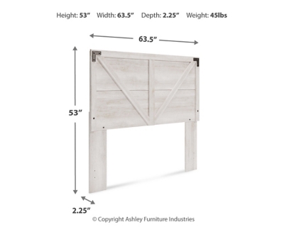 Shawburn Queen Crossbuck Panel Headboard, Whitewash, large