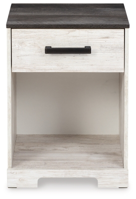 Shawburn Nightstand, Whitewash/Charcoal Gray, large