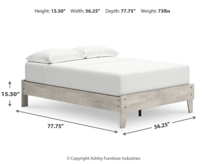 Shawburn Full Platform Bed, Gray, large