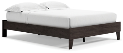 Piperton Queen Platform Bed, Black, large