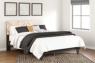 Piperton Queen Panel Platform Bed, Two-tone Brown/Black, rollover