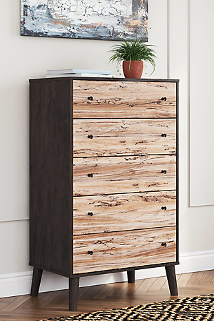 Piperton Chest of Drawers, Two-tone Brown/Black, rollover