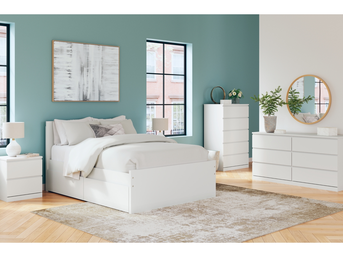 Hanaページ Onita Full Panel Platform Bed with 1 Side Storage | Ashley