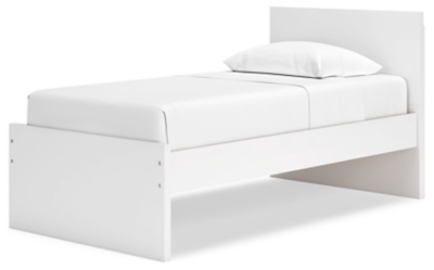 Onita Twin Panel Platform Bed, White, large