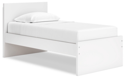 Onita Twin Panel Platform Bed, White, large