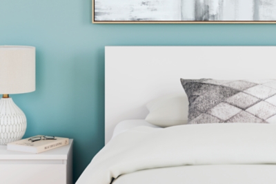Onita Twin Panel Headboard, White, rollover