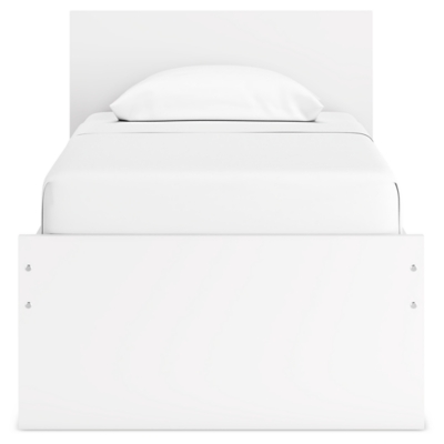 Onita Twin Panel Platform Bed, White, large