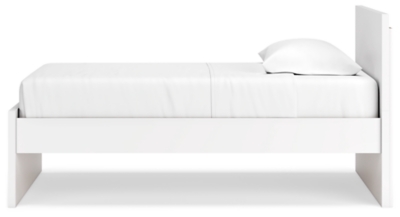 Onita Twin Panel Platform Bed, White, large