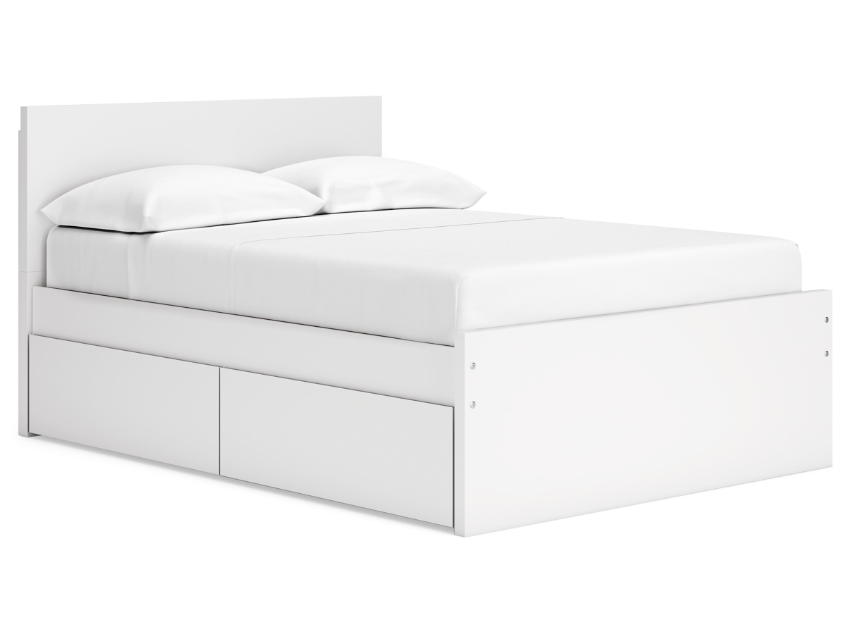 Onita Full Panel Platform Bed with 1 Side Storage | Ashley