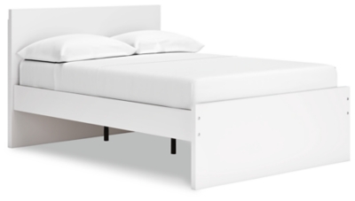 Onita Panel Platform Bed, White, grid