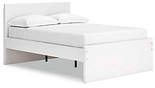 Onita Full Panel Platform Bed, White, large