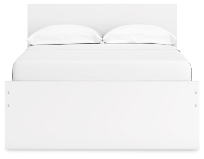 Onita Panel Platform Bed, White, large