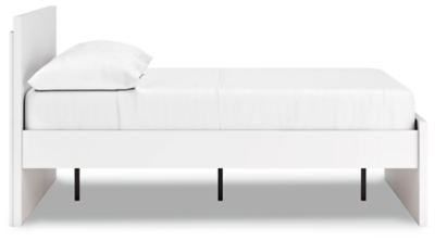 Onita Panel Platform Bed, White, large