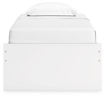 Onita Twin Platform Bed with 1 Side Storage, White, large