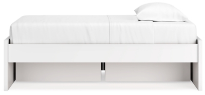 Onita Twin Platform Bed with 1 Side Storage, White, large