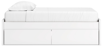 Onita Twin Platform Bed with 1 Side Storage, White, large