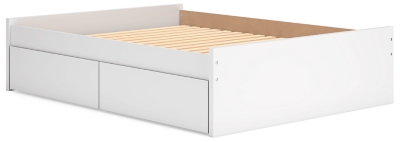 Onita Queen Platform Bed with 2 Side Storage, White, large