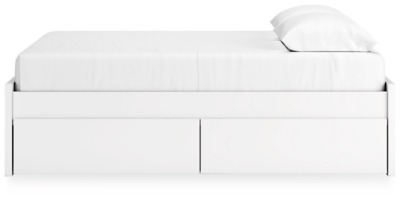 Onita Queen Platform Bed with 2 Side Storage, White, large