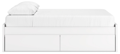 Onita Queen Platform Bed with 2 Side Storage, White, large
