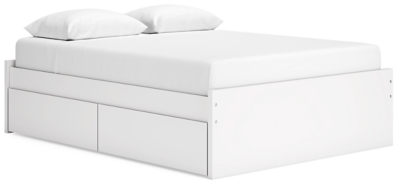Onita Queen Platform Bed with 2 Side Storage, White, large