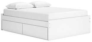 Onita Queen Platform Bed with 2 Side Storage, White, large