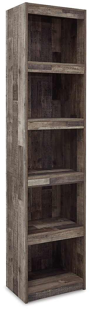 Make the Derekson pier TV stand the center of attention with its popular urban eclectic style. Its rustic finish over a replicated pine grain creates an authentic natural look for your home entertainment area. Open storage with adjustable shelving accommodates media needs.Made with engineered wood (MDF/particleboard) and decorative laminate | Rustic butcher block finish over replicated pine grain with authentic touch | 4 shelves (3 adjustable) | Assembly required | Estimated Assembly Time: 35 Minutes