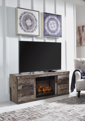 Derekson 60" TV Stand with Electric Fireplace, , rollover
