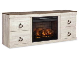 Willowton 60" TV Stand with LED Electric Fireplace Insert