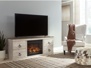 Willowton 60" TV Stand with LED Electric Fireplace Insert