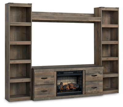 Trinell 4-Piece Entertainment Center with Electric Fireplace, , large