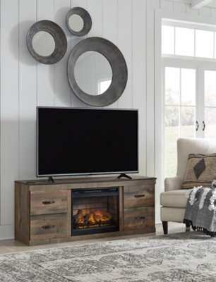 APK-EW0446FP Trinell 60 TV Stand and LED Electric Fireplace Ins sku APK-EW0446FP