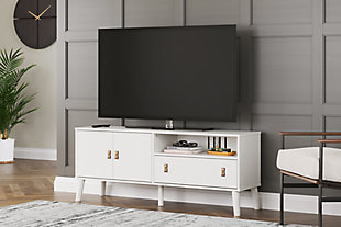 Aprilyn 59" TV Stand, White, rollover