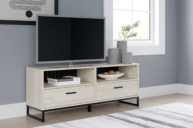 Grey Small TV Stand Modern 90cm Media Unit Painted Oak Television Cabinet 
