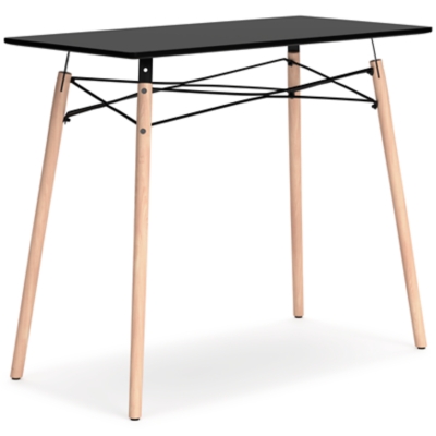 Jaspeni Home Office Desk, Black/Natural, large