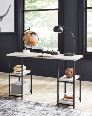 Lazabon 48 Home Office Desk, Gray/Black