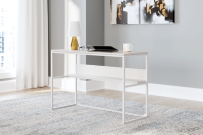 Glass l shaped desk deals ashley furniture