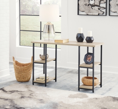 Waylowe 48" Home Office Desk, Natural/Black, rollover
