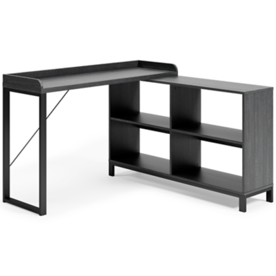 Glass l shaped desk 2024 ashley furniture