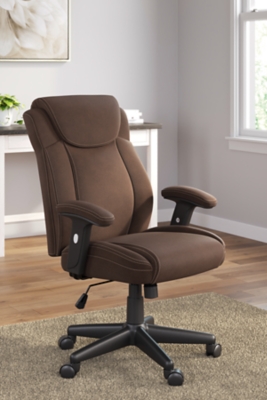 Corbindale Home Office Chair Leather, Brown/Black