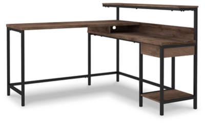 Arlenbry 55 L-Shaped Home Office Desk with Shelf