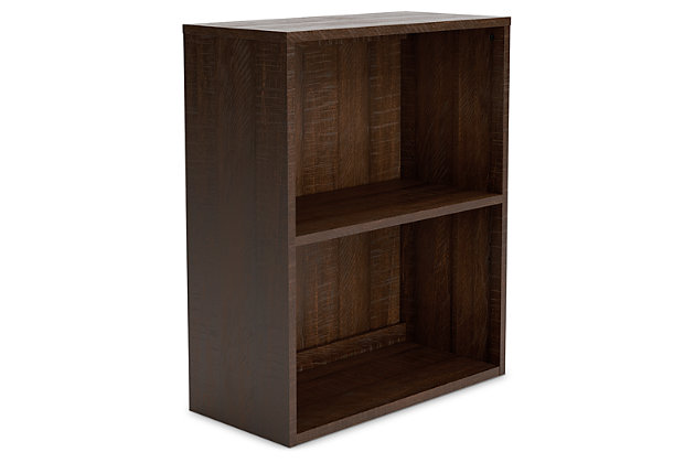 Organize your life and elevate your style with the Camiburg bookcase. Merging clean, crisp lines with a replicated rough sawn wood grain, it’s a simply striking example of modern farmhouse design done right. This farmhouse fresh bookcase includes a single adjustable shelf to accommodate your needs. Be it in your home office, family room or guest room, what a beautiful way to put books and home accents on display.Made of engineered wood and decorative laminate | Replicated rough sawn wood grain | Single adjustable shelf to accommodate your needs | Clean-lined design offers great versatility | Assembly required | Estimated Assembly Time: 30 Minutes