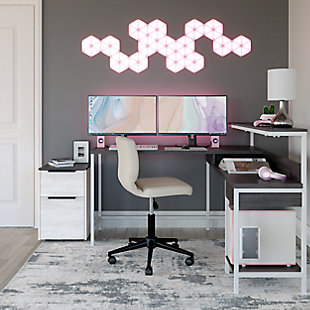 Dorrinson Home Office L-Desk with Storage, , rollover